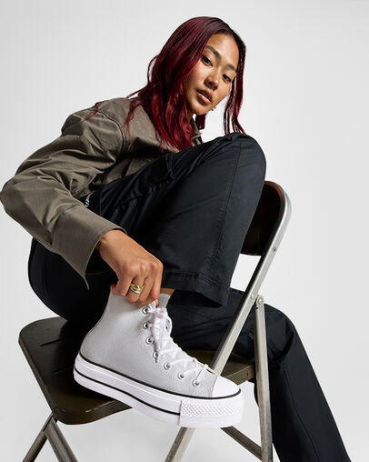 Converse All Star Chuck Taylor Plataforma Original Color Gris