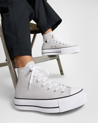 Converse All Star Chuck Taylor Plataforma Original Color Gris